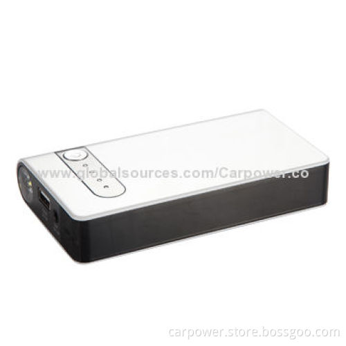 Mini popular car jump starter, starts 12V vehicle, 9000mA power, fits for mobiles, digital devices